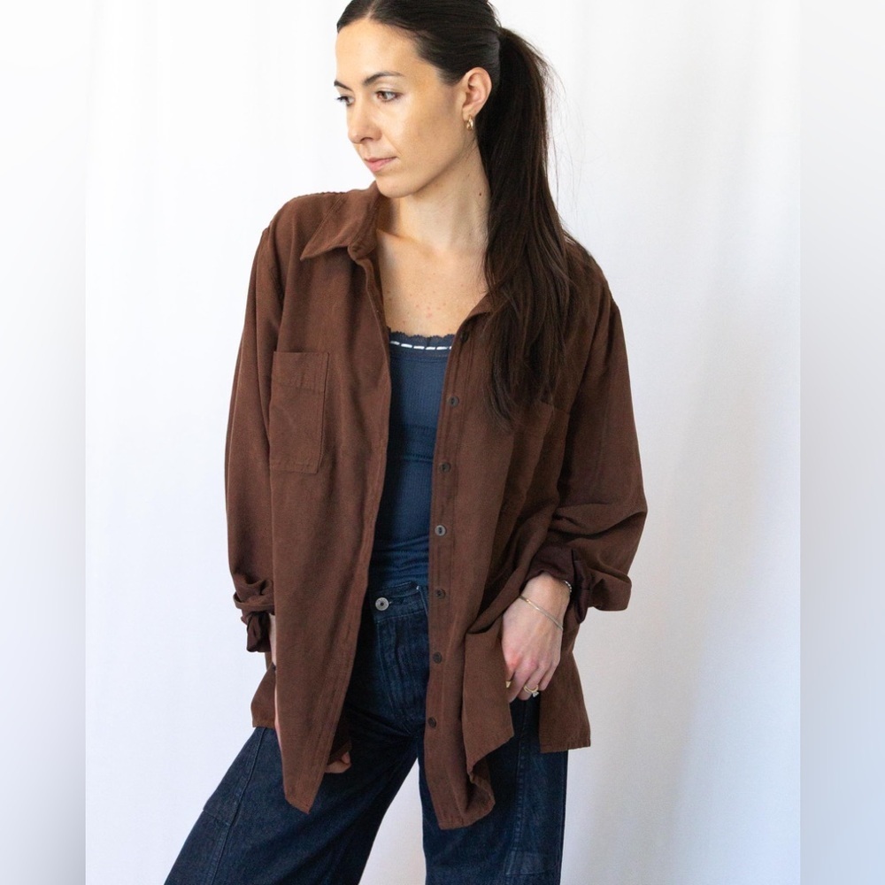 Suede Button Down - Picture 7 of 10
